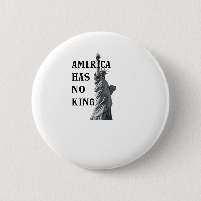 America Hat Keinen König Klassiker Button (Vorderseite)