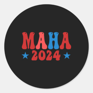 America Healthy Maha Pro-trump Conservat 2024 Runder Aufkleber