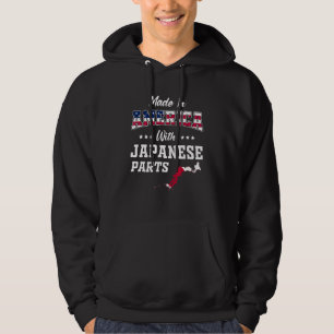 America Japan Parts Japan Map USA Flag Herkunft Hoodie