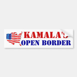 AMERICA KAMALA'S OPEN BORDER USA! Flagge Autoaufkleber