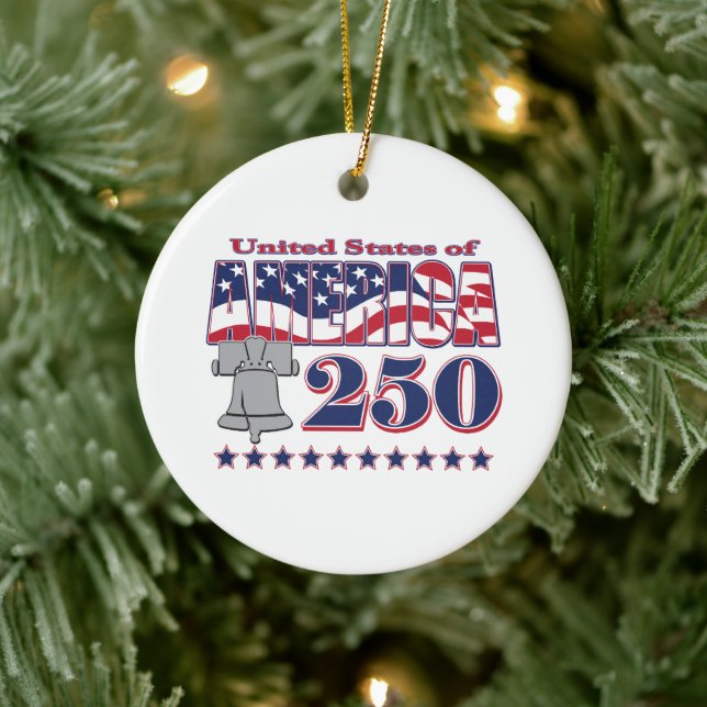 America Liberty Bell 250 Keramik Ornament (Baum)