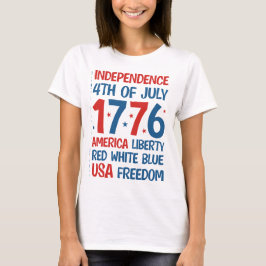 America Liberty, Red, White, Blue, USA Freedom  T-Shirt
