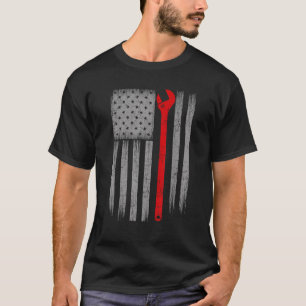 America Mechanic USA Flag Patriotic 4. Juli in T-Shirt
