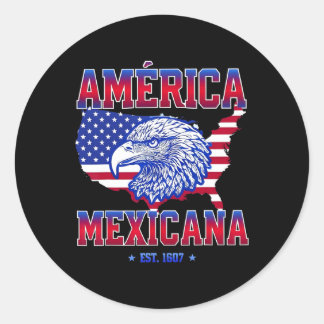 América Mexicana Est 1607 Golf von United Staaten Runder Aufkleber