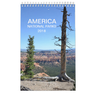 America National Parks Nature Foto Kalender 2018