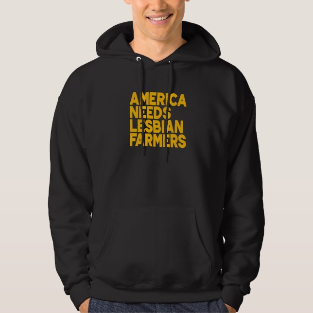 America Needs Lesbian Farmers Premium_1 Hoodie (Vorderseite)