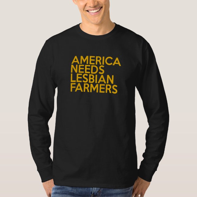 America Needs Lesbian Farmers Premium_5 T-Shirt (Vorderseite)