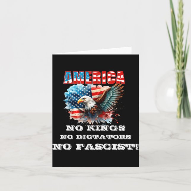 America No Kings No Dictators No Fascist  Karte (Vorderseite)