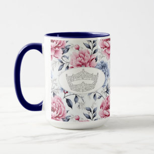 America Pageant Crown Rose Print Two Ton Tasse