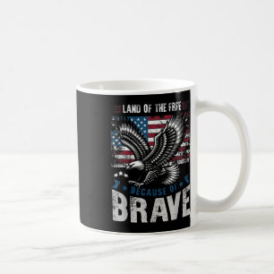 America Patriotic Eagle Land der Freie, weil O Kaffeetasse