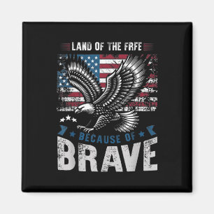 America Patriotic Eagle Land der Freie, weil O Magnet