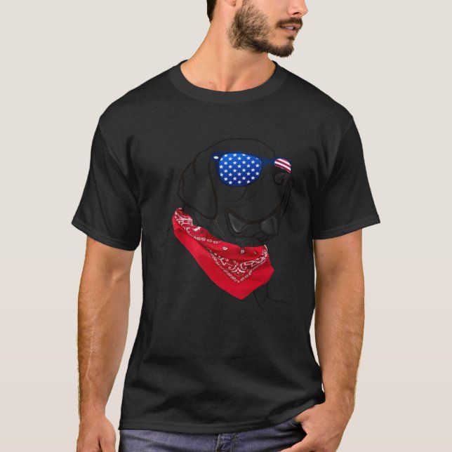 America proud European Great Dane T-Shirt (Vorderseite)