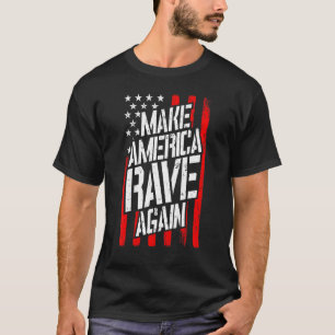 America Rave Techno Festival Edm Dj Usa T-Shirt