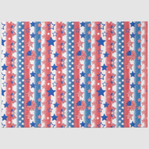 America Red White and Blue Series Design 24 Seidenpapier
