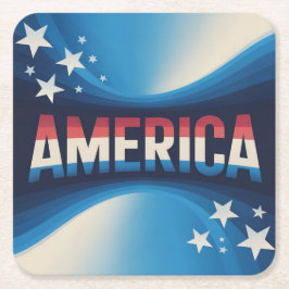 America Red White Blue Untersetzer Set
