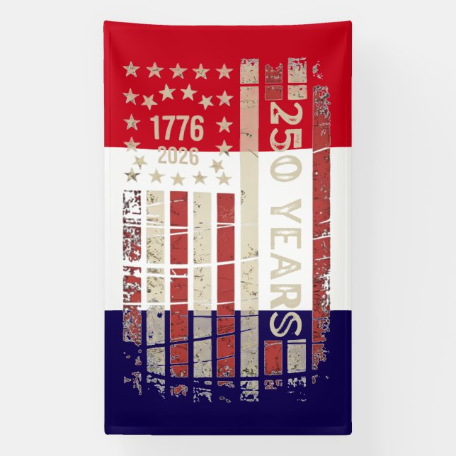 America’s 250th Anniversary Semiquicentennial  Banner (Vertikal)