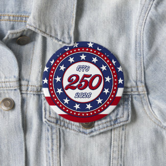 America’s 250th Birthday With USA Flag Button