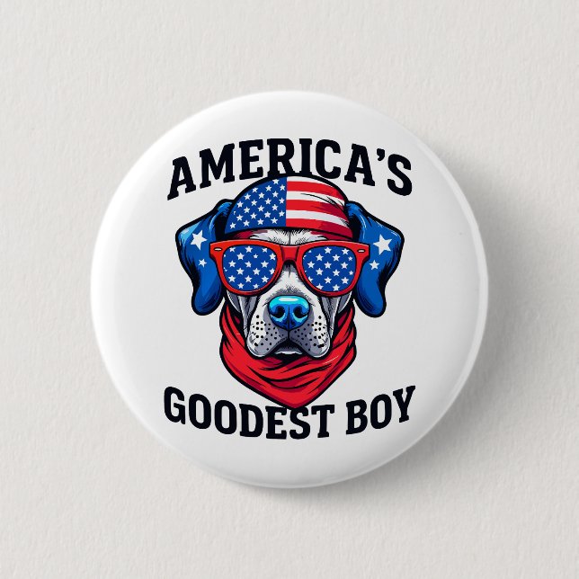 America’s Goodest Boy Dog Button (Vorderseite)