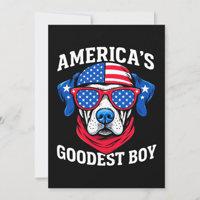 America’s Goodest Boy Dog Einladung (Vorderseite)