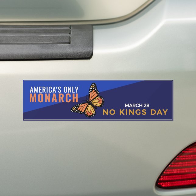 America’s Only Monarch | No Kings Day March 28 Autoaufkleber (Auf Auto)