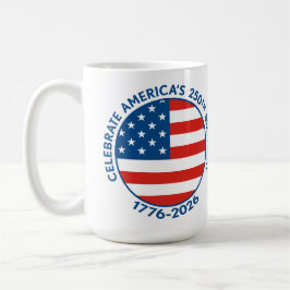 America Semiquincentennial 1776-2026 USA 250 Flag Kaffeetasse