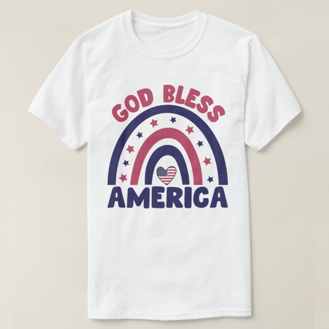 america shirt god bless america 4th of july shirt, (Design vorne)