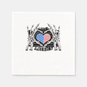 America Skeleton Hands Serviette