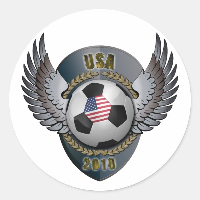 America Soccer Wappen Runder Aufkleber (Vorderseite)
