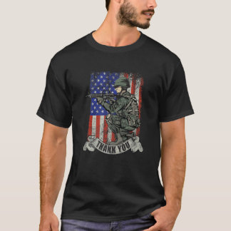 America Soldier Thank You Patriotic Veterans Day T-Shirt