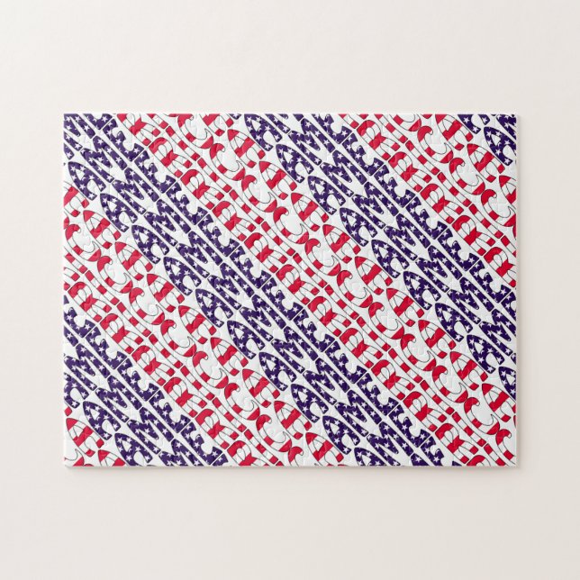 America Stars and Stripes Puzzle (Horizontal)