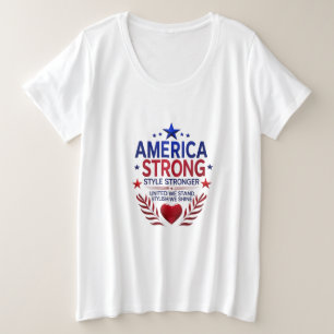 America Strong Plus Size T - Shirt  