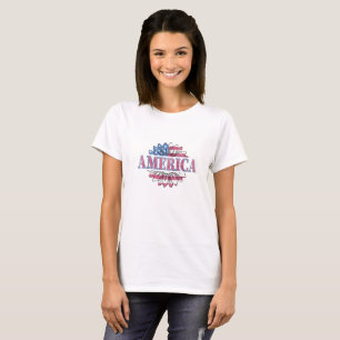 America Sunflower 4th July patriotisch USA T-Shir T-Shirt