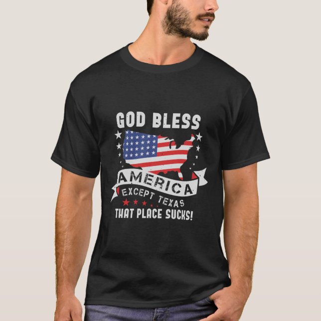 America Texas Map T-Shirt (Vorderseite)