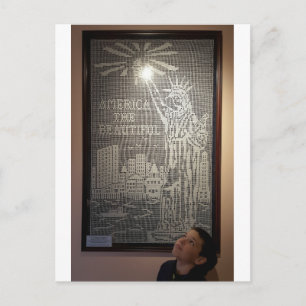 America the Beautiful String Art Postkarte