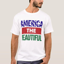 America The Beautiful Topographical Map T-Shirt