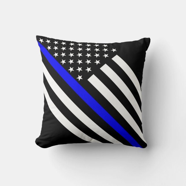 America Thin Blue Line Symbol Kissen (Vorderseite)