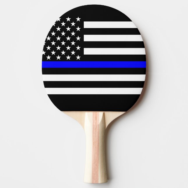 America Thin Blue Line Symbol Tischtennis Schläger (Vorderseite)