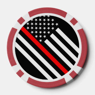 America Thin Red Line Symbol Pokerchips