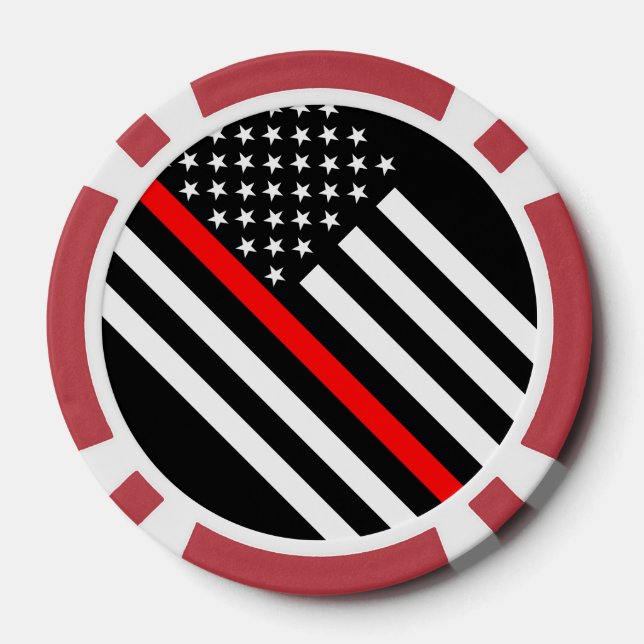 America Thin Red Line Symbol Pokerchips (Rückseite)