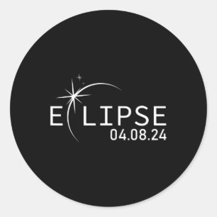 America Totality Spring 4.08.24 Total Solar Eclips Runder Aufkleber