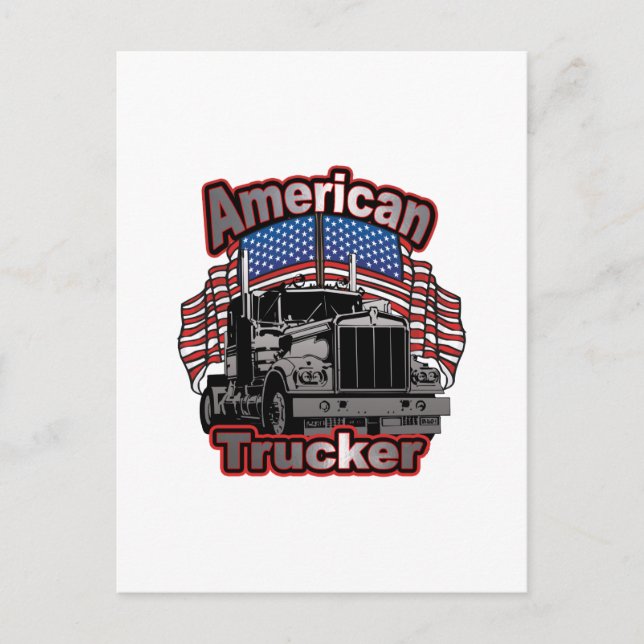 America Trucker Postkarte (Vorderseite)