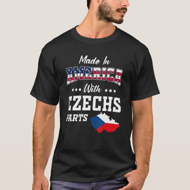 America Tschechische Teile Tschechische Republik K T-Shirt (Vorderseite)