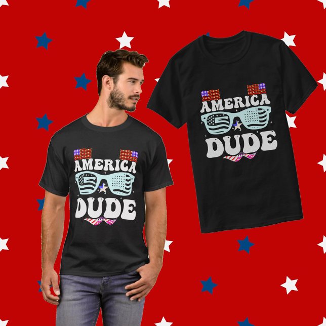 America Typ Patriotic Independence Day USA Flag T-Shirt (America Dude Patriotic Independence Day USA Flag T-Shirt)