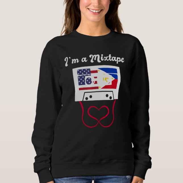 America USA American Philippines Filipino Mixed DN Sweatshirt (Vorderseite)