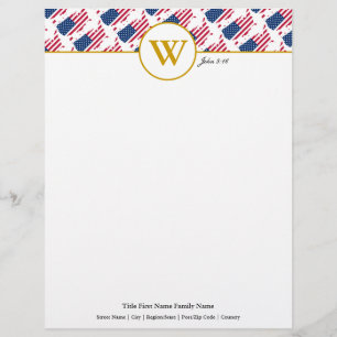 AMERICA USA Christlich Stationery Letterhead Briefbogen