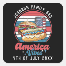 America Vibes 4. Juli Patriotic Personalisiert