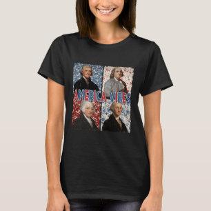 America Vibes Retro 4. Juli Präsidenten Amerika T-Shirt