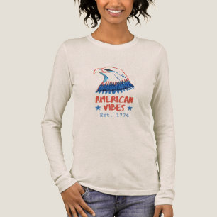 America Vibes Weiße Unisex T-Shirt Tri-Blend Shirt