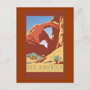 America Vintage Travel Poster auf Karten