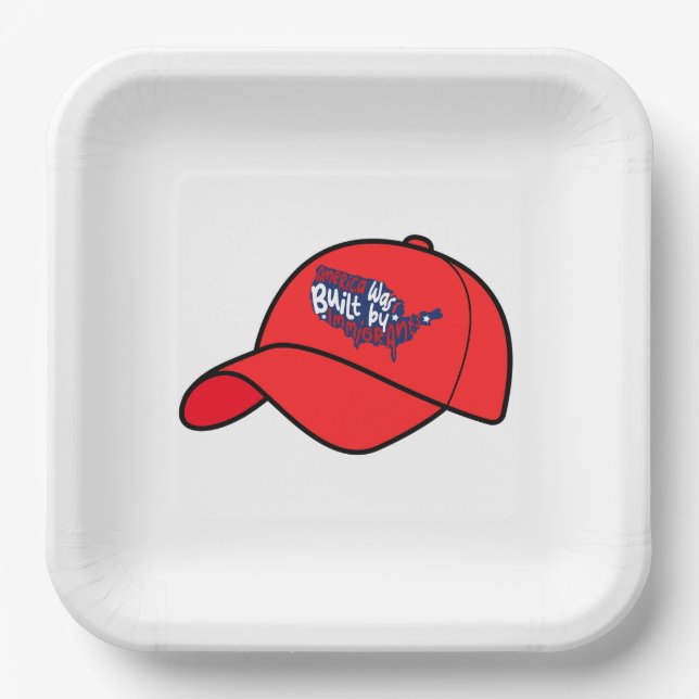 America Was Built By Immigrants Plates Pappteller (Vorderseite)